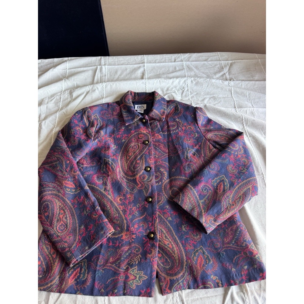 BFA Classics Jacket Size L Brocade Tapestry Paisley Blazer English Countryside